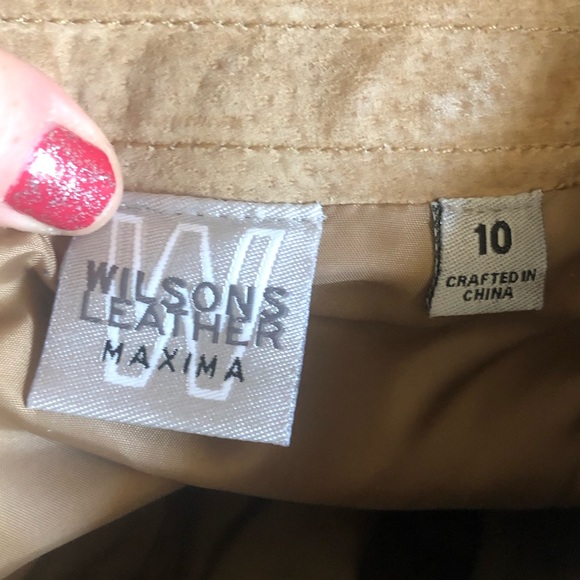 Wilsons NWT Leather Maxima Tan Short Skirt 10 - Picture 7 of 9